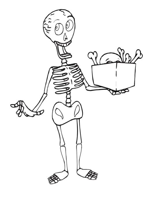 Coloring Sheet - Skeleton Printable pdf