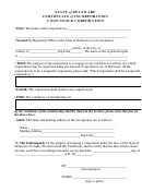 Certificate Of Incorporation A Non-stock Corporation Form - State Of Delaware