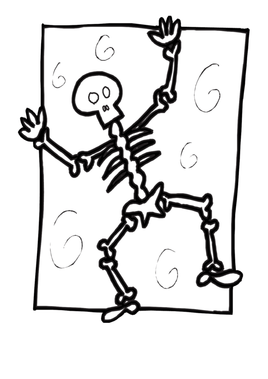 Coloring Sheet - Skeleton Printable pdf