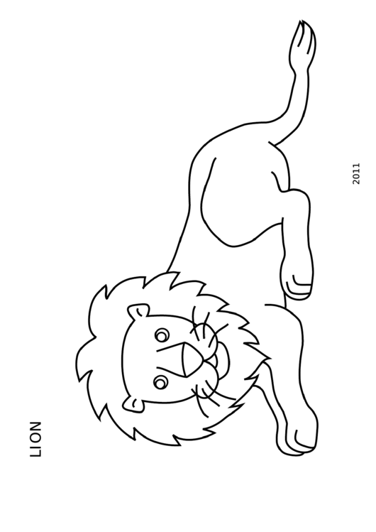 Coloring Sheet - Lion Printable pdf