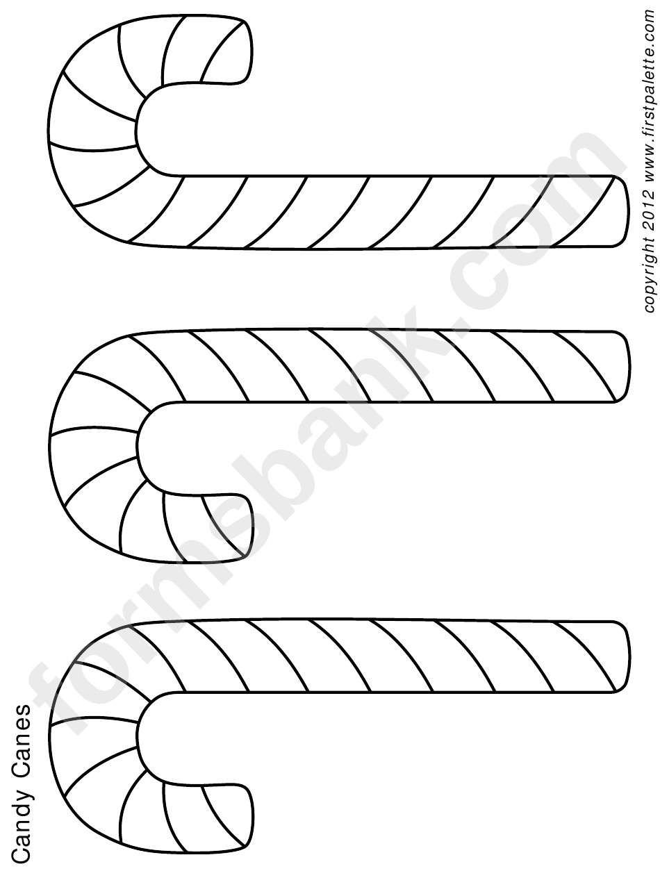 Candy Cane Coloring Sheet
