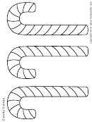 Candy Cane Coloring Sheet