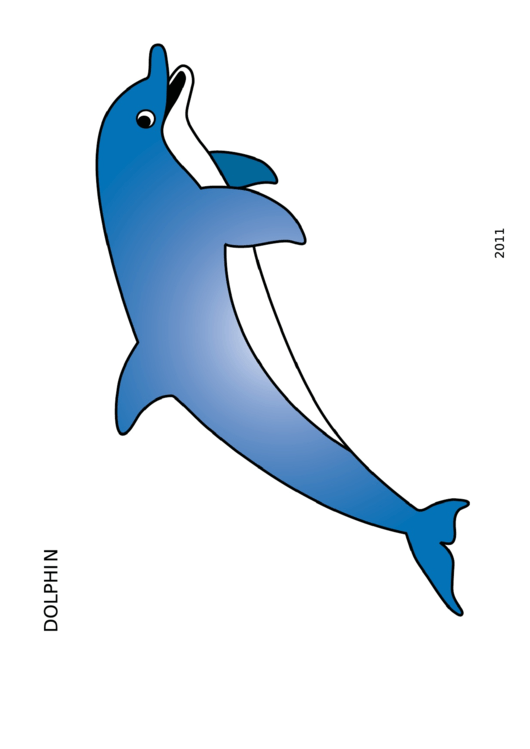 Coloring Sheet - Dolphin Printable pdf