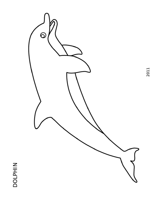 Coloring Sheet - Dolphin Printable pdf