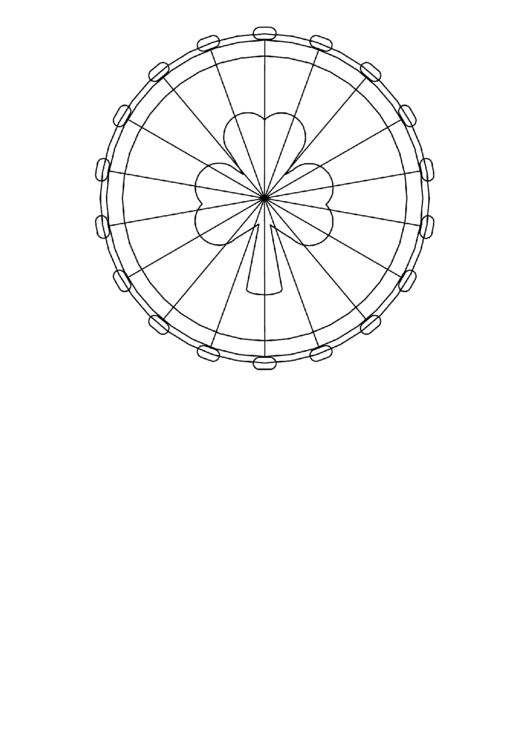 Shamrock Ferris Wheel Coloring Sheet