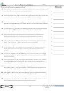 Word To Numeric With Money Worksheet
