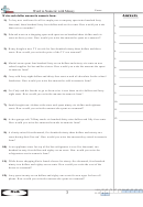 Word To Numeric With Money Worksheet Printable pdf