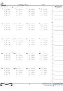 Ordering Money Worksheet