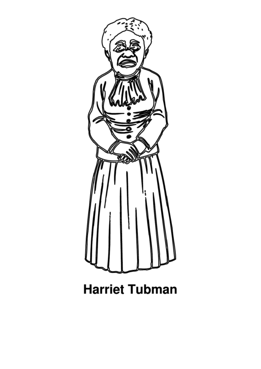 Coloring Sheet - Black History - Harriet Tubman Printable pdf
