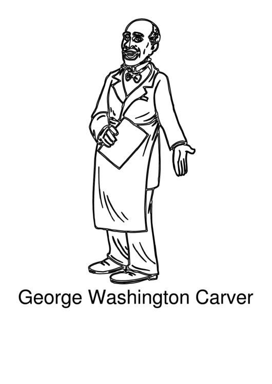 Coloring Sheet - Black History - George Washington Carver Printable pdf