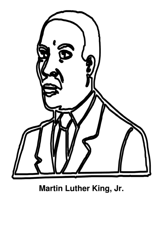 Coloring Sheet - Martin Luther King, Jr. Printable pdf