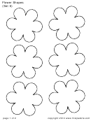 Flower Shapes (set 6) Template