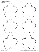 Flower Shapes (set 5) Template