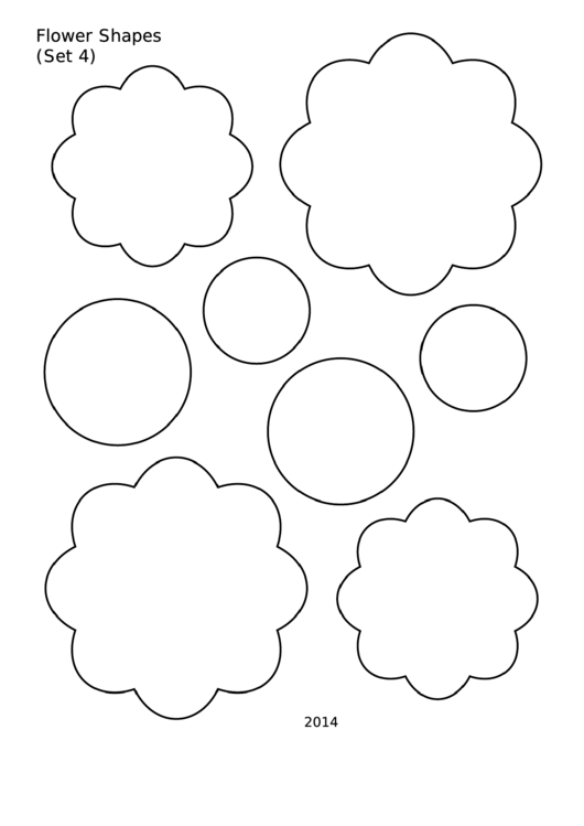 Flower Shapes (Set 4) Template Printable pdf