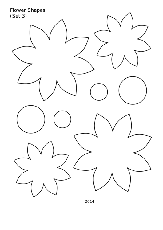 Flower Shapes (Set 3) Template Printable pdf