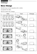 More Change - Challenge Math Worksheet With Answer Key