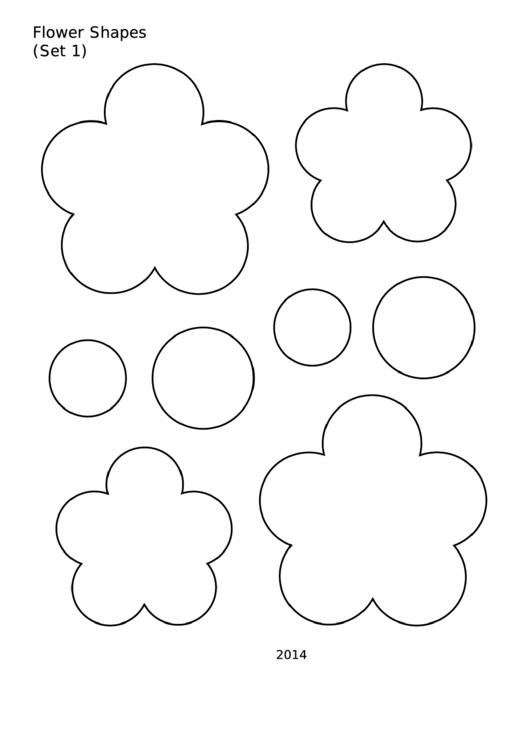 Flower Shapes (Set 1) Template Printable pdf