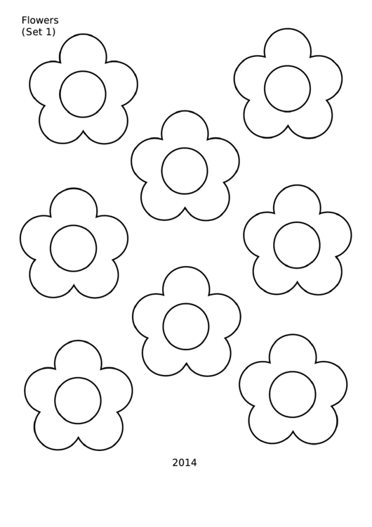 Flowers (Set 1) Template Printable pdf