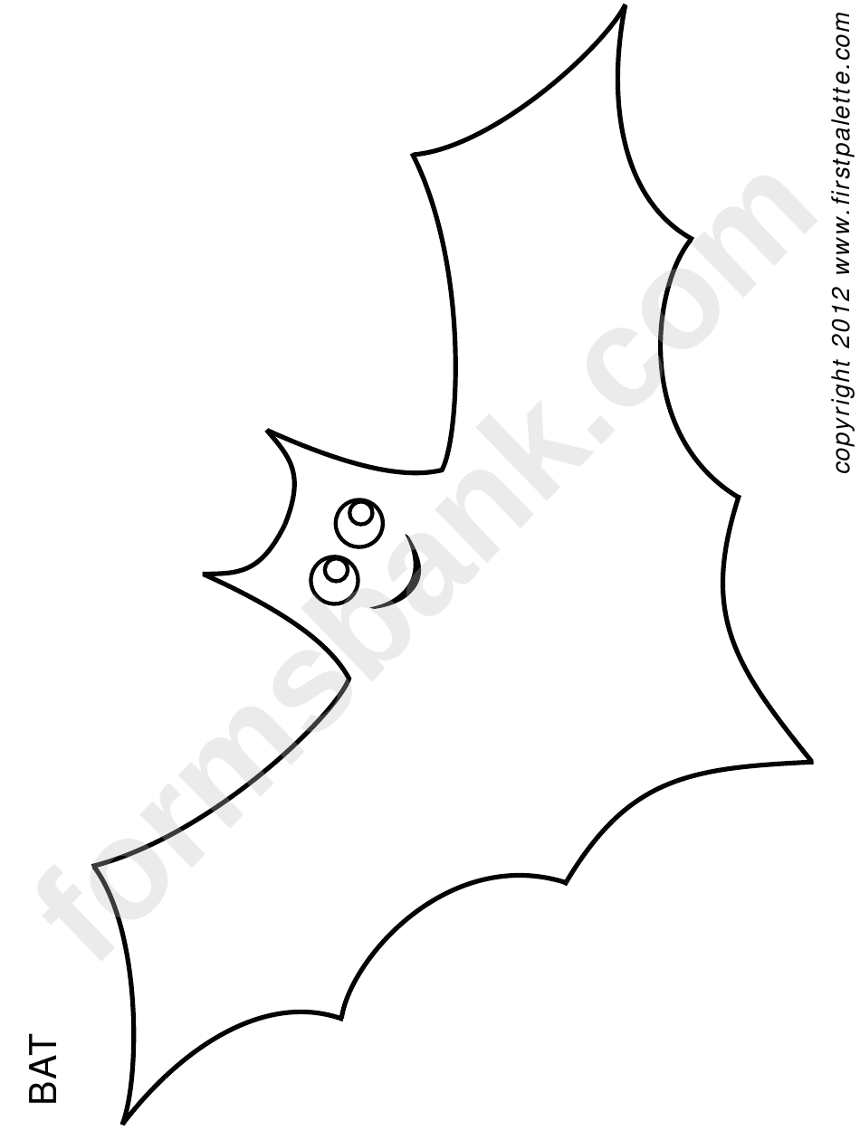 Blank Smilling Bat Template