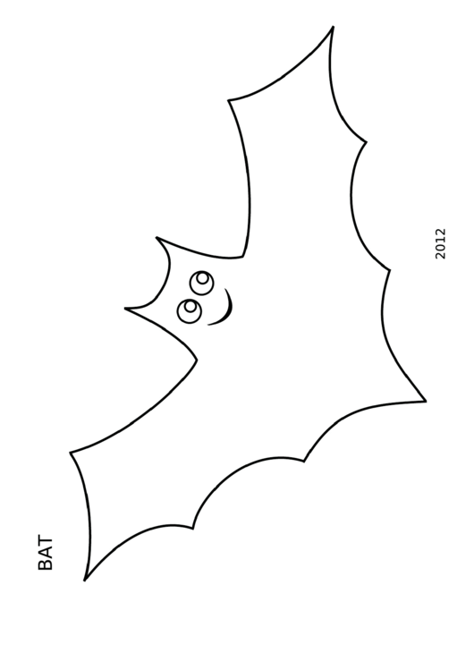Blank Smilling Bat Template Printable pdf