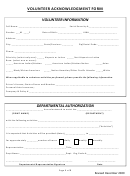 Volunteer Acknowledgment Form