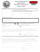 State Of South Dakota Notary Public Application, Oath & Bond