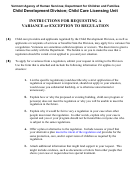 Instructions For Requesting A Variance Or Exception To Regulation