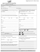 Form 10-007 - Application For Services Form