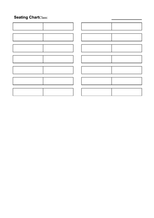 Seating Chart With Partners Printable pdf