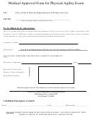 Medical Approval Form For Physical Agility Exam