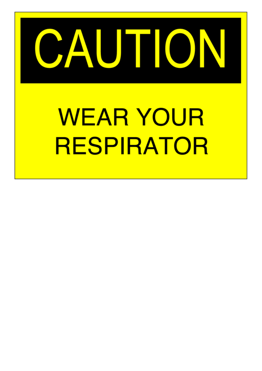 Caution Respirator Printable pdf