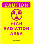 Caution High Radiation Area