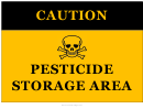 Caution Pesticide Storage Area