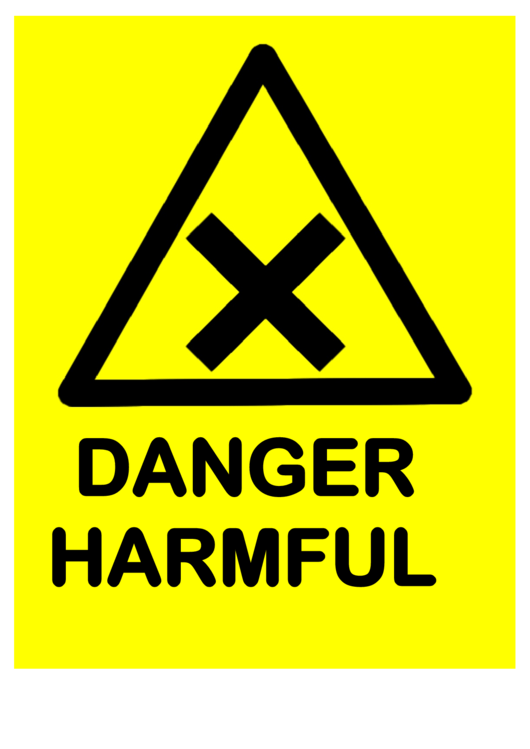 Caution Danger Harmful printable pdf download