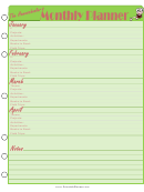 Homeschool Monthly Planner Template - January-april