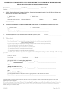 Health And Safety Documentation Form - Maricopa Community College District Allied Health Programs