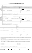 Application For Marriage License