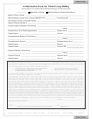 Bcbs Authorization Form For Clinic/group Billing