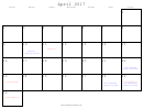 April 2017 Calendar Template