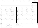 July 2017 Calendar Template