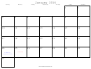 January 2016 Monthly Calendar Template