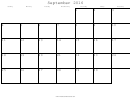 September 2016 Monthly Calendar Template