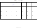 February 2015 Monthly Calendar Template