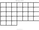 March 2015 Monthly Calendar Template
