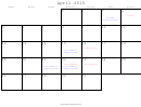 April 2015 Monthly Calendar Template