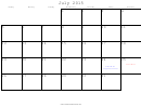 July 2015 Monthly Calendar Template