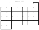 August 2015 Monthly Calendar Template