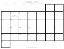 August 2014 Calendar Template
