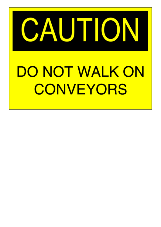 Caution Do Not Walk Printable pdf