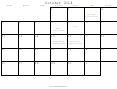 October 2014 Calendar Template